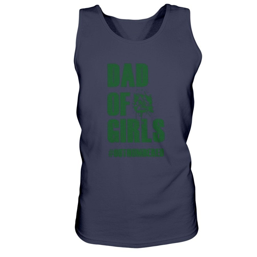Dad of Girls Ultra Cotton Tank - Green Text