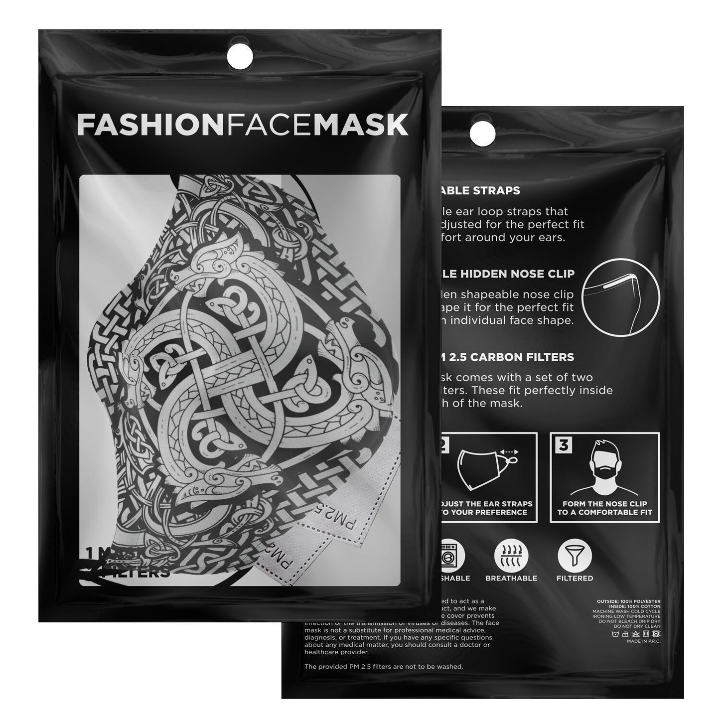 Dragon Viking Face Mask Cover