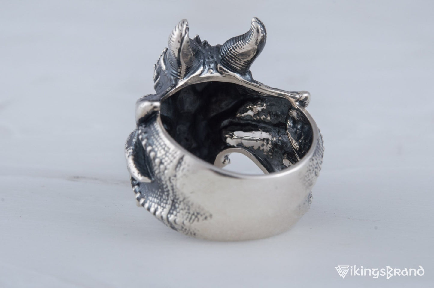 Dragon Viking Ring Sterling Silver Handmade Jewelry