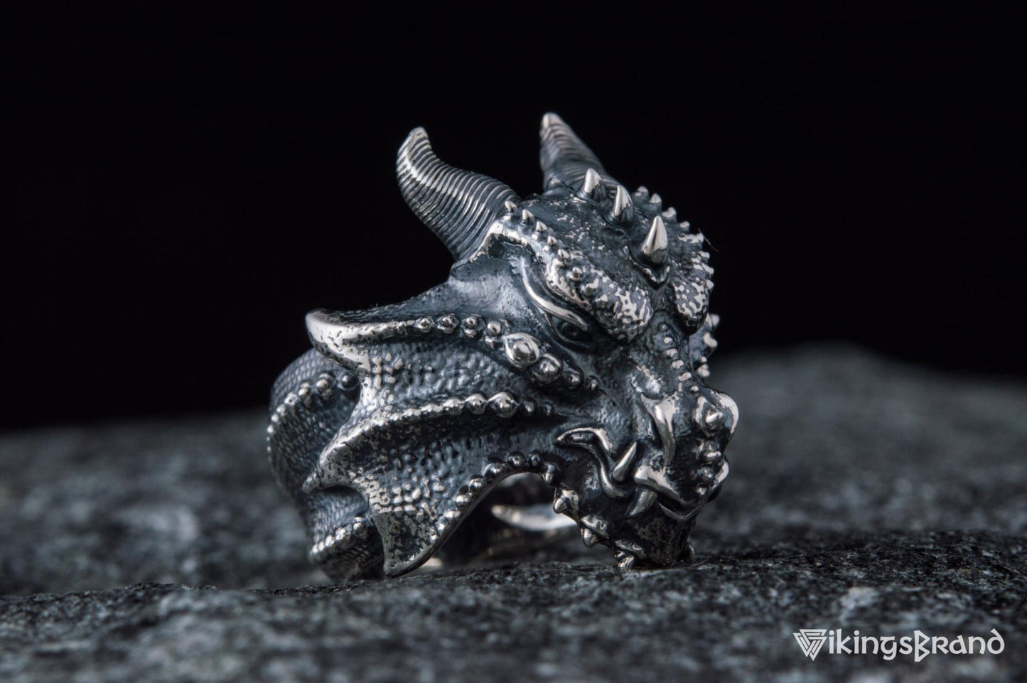 Dragon Viking Ring Sterling Silver Handmade Jewelry