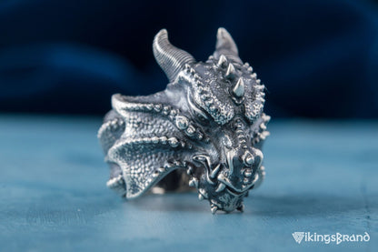 Dragon Viking Ring Sterling Silver Handmade Jewelry