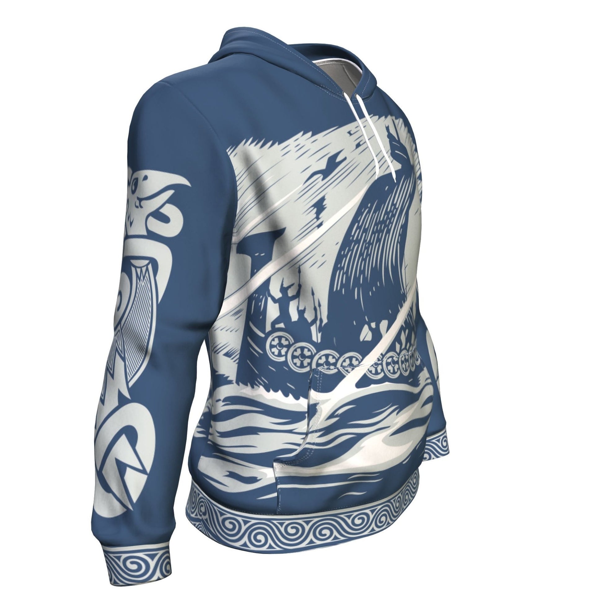 Drakkar Sailing with Viking Warriors Hoodie - VikingsBrand