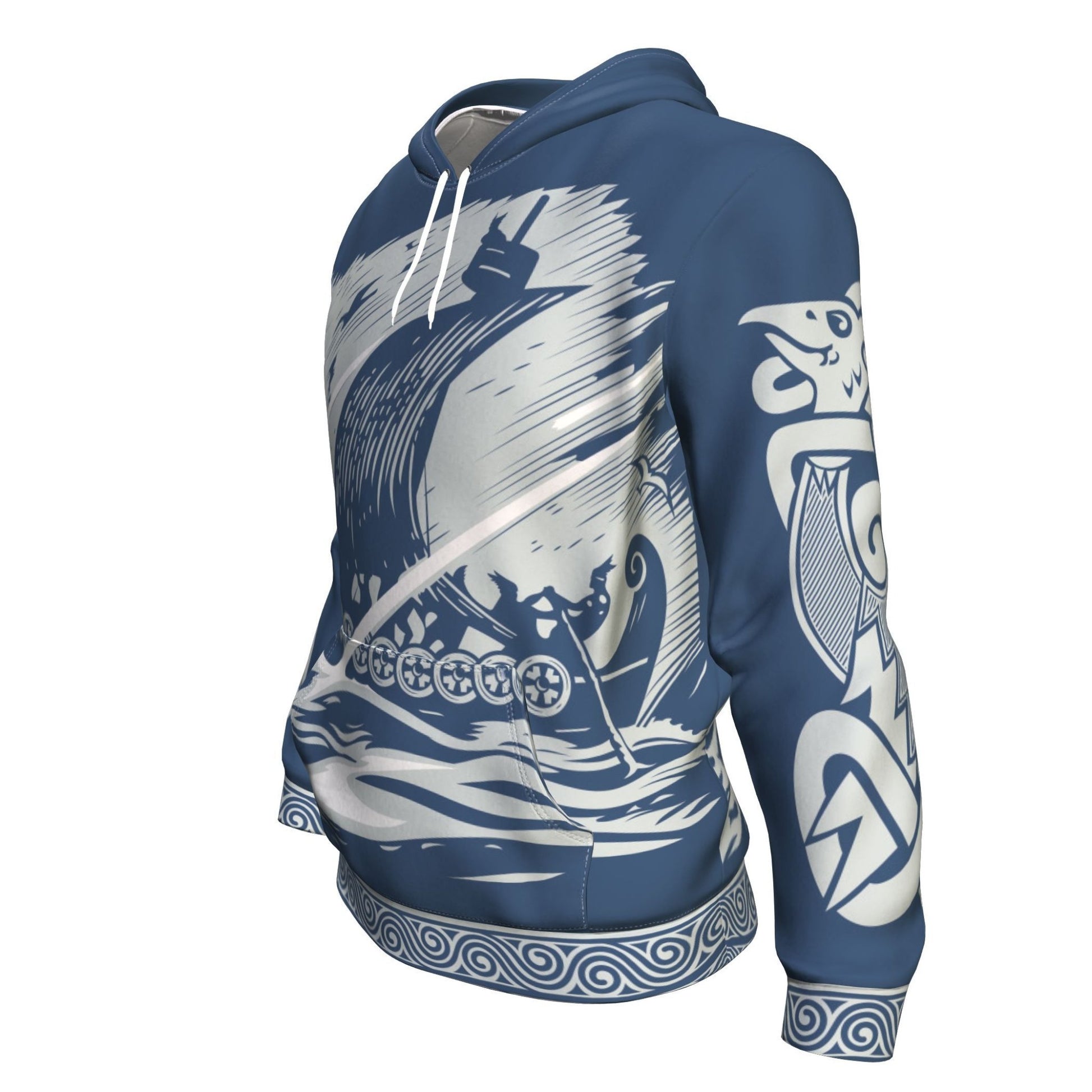 Drakkar Sailing with Viking Warriors Hoodie - VikingsBrand
