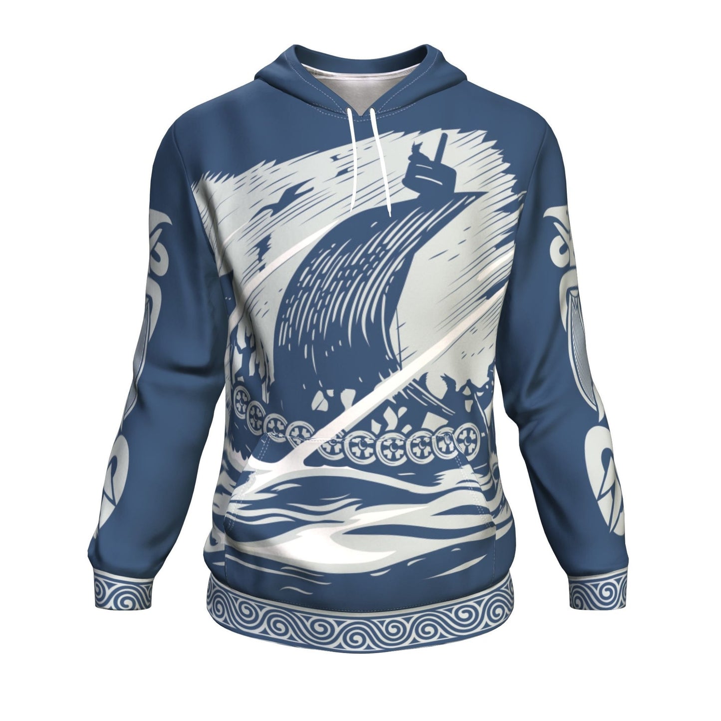 Drakkar Sailing with Viking Warriors Hoodie - VikingsBrand