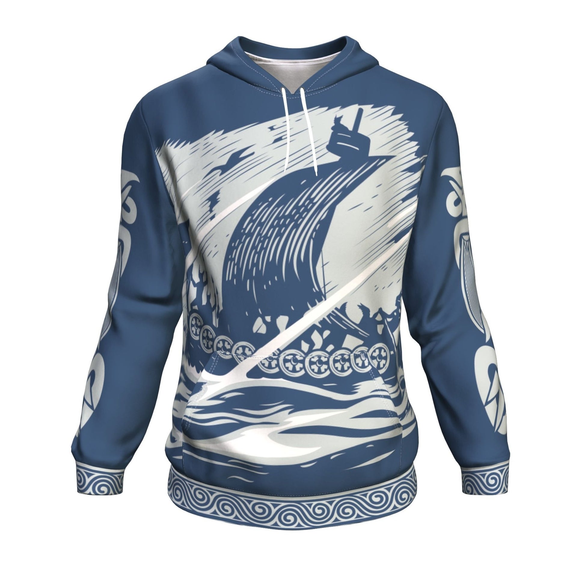 Drakkar Sailing with Viking Warriors Hoodie - VikingsBrand