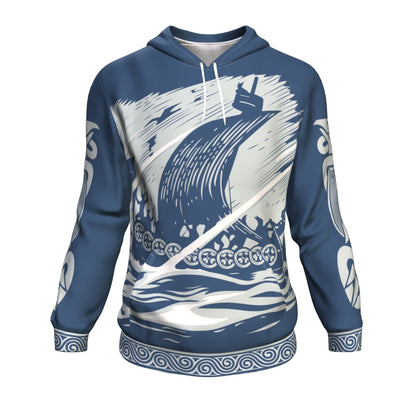 Drakkar Sailing with Viking Warriors Hoodie - VikingsBrand