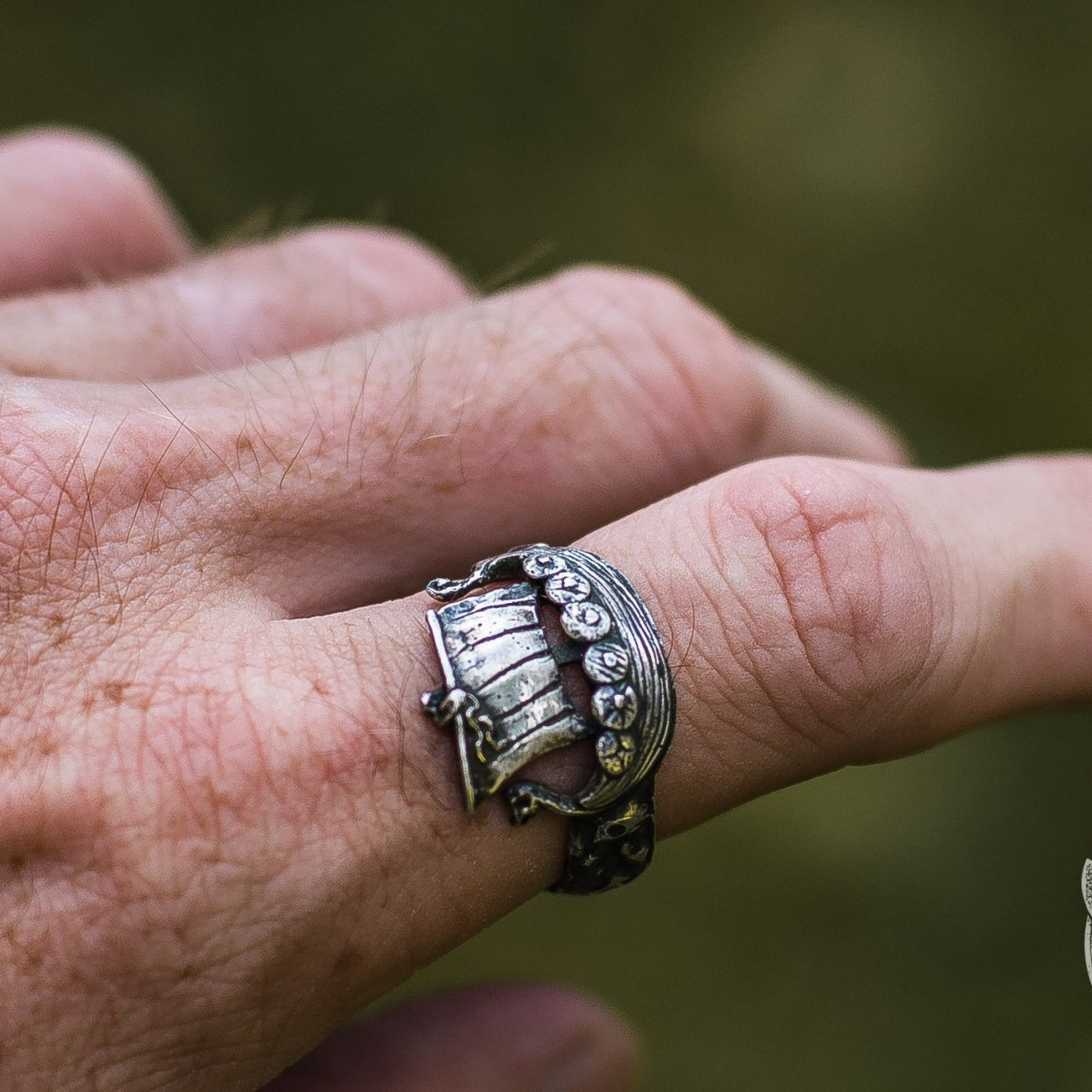 Drakkar Ship 925 Sterling Silver Viking Ring - VikingsBrand