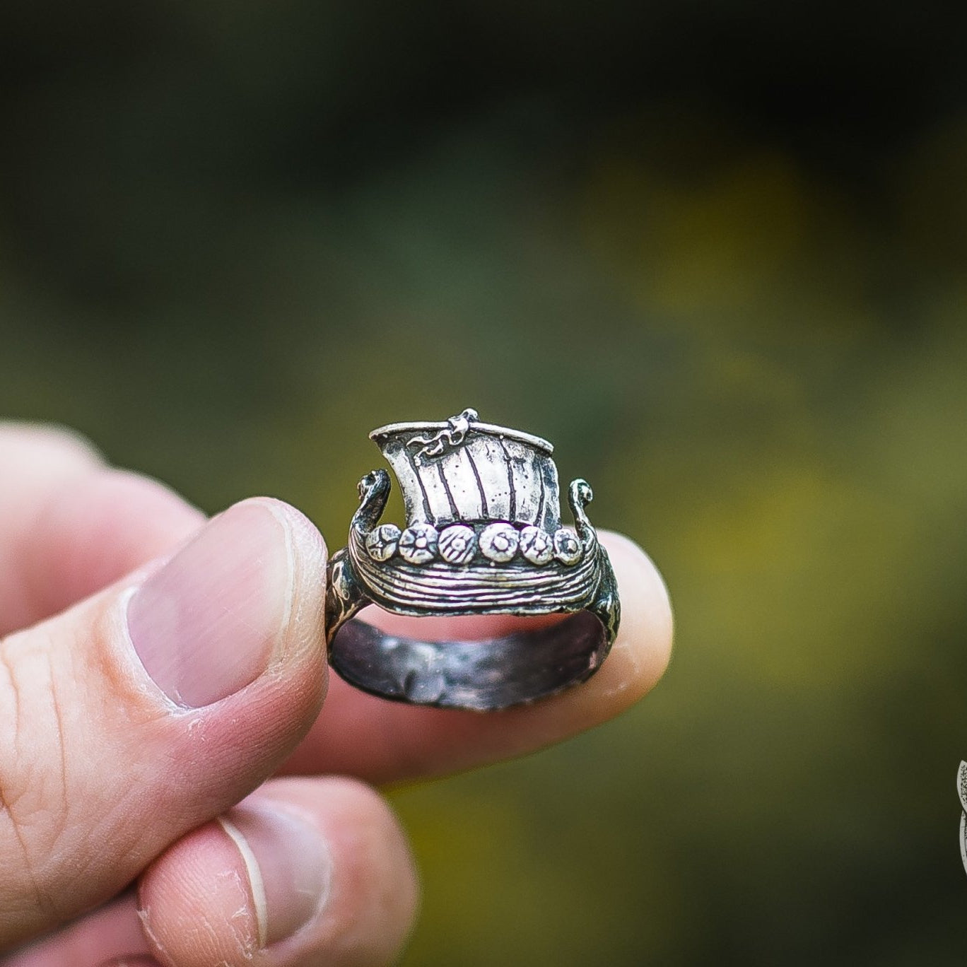 Drakkar Ship 925 Sterling Silver Viking Ring - VikingsBrand