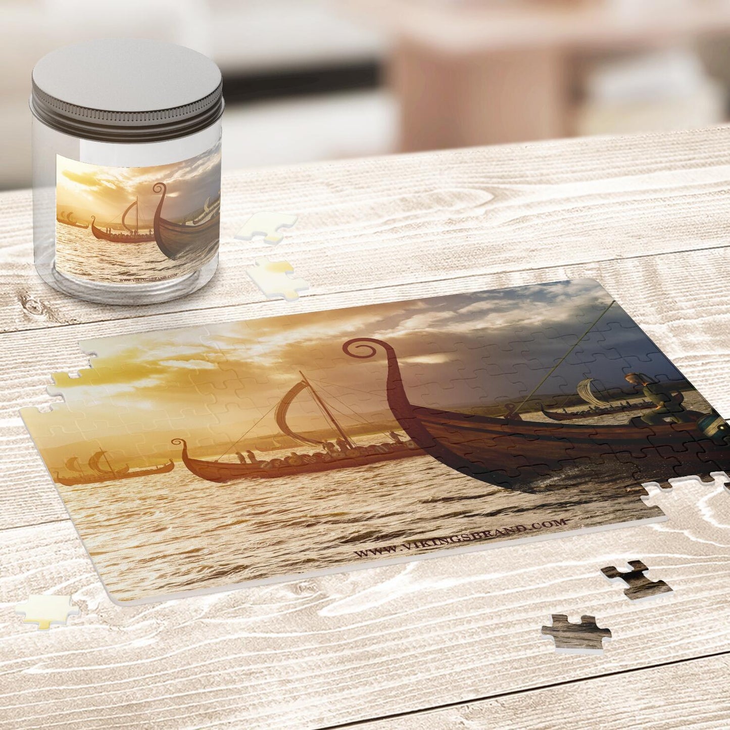 Drakkar Ships Sailing Jigsaw Puzzle