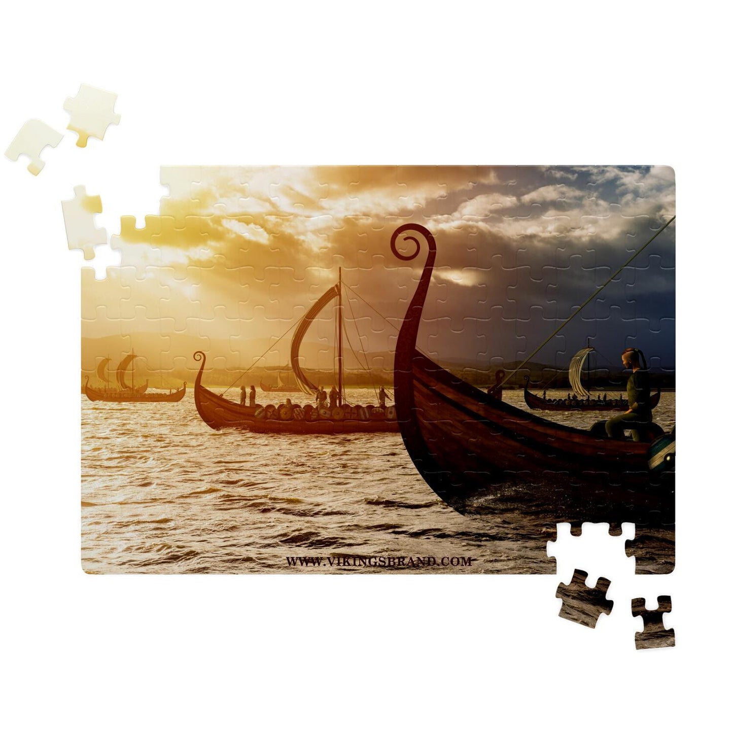 Drakkar Ships Sailing Jigsaw Puzzle