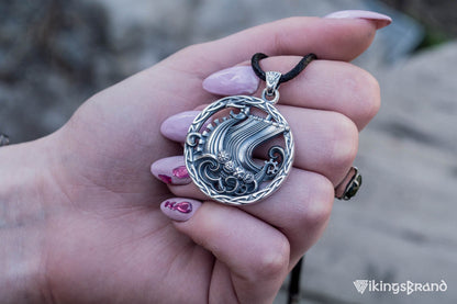 Drakkar Viking Pendant Sterling Silver Handmade Jewelry