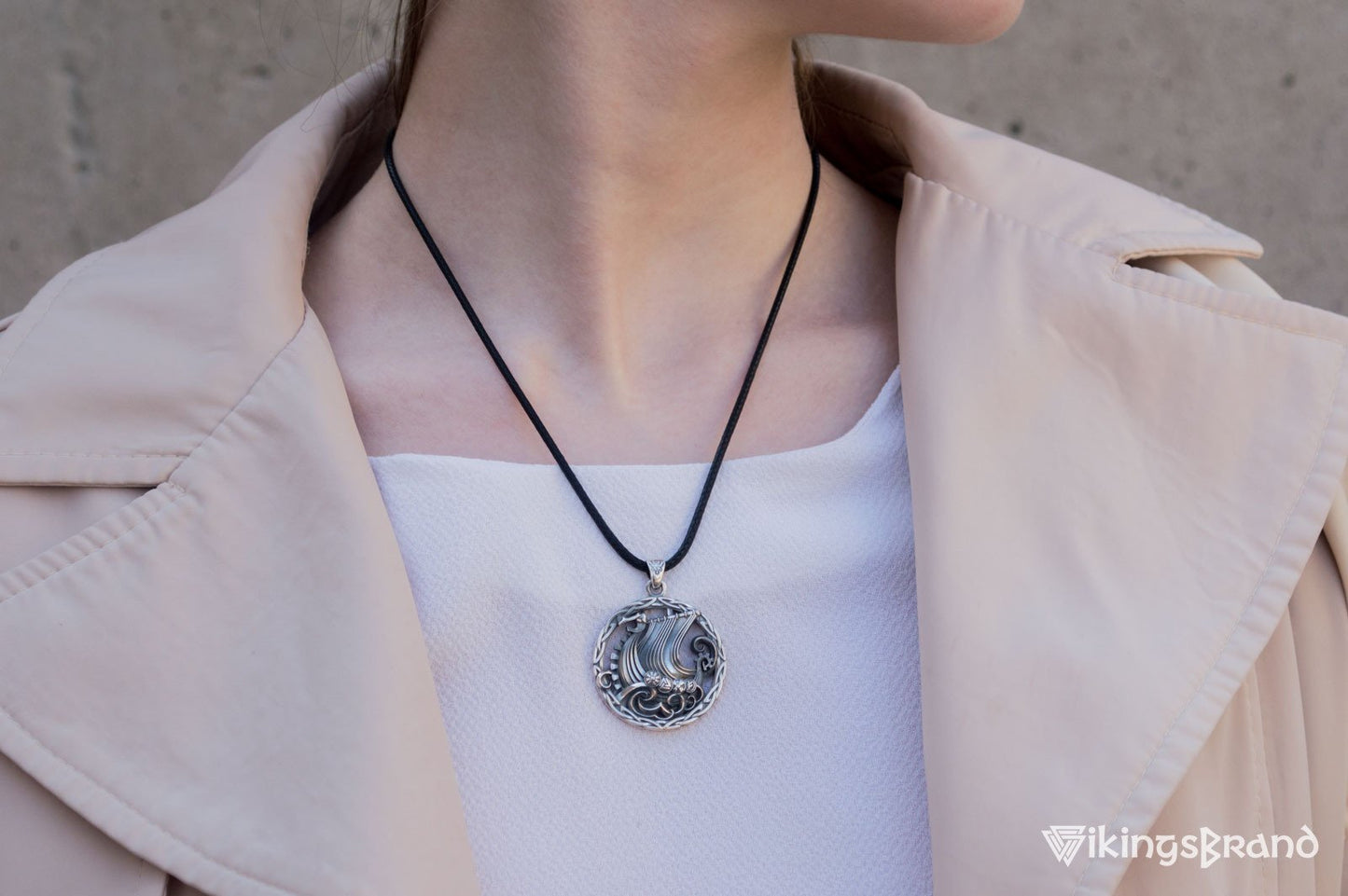 Drakkar Viking Pendant Sterling Silver Handmade Jewelry