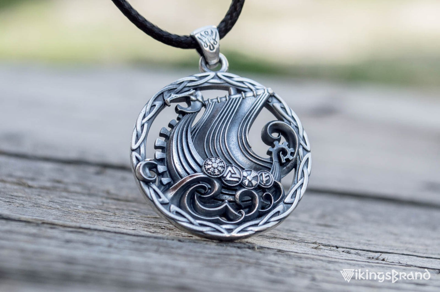 Drakkar Viking Pendant Sterling Silver Handmade Jewelry