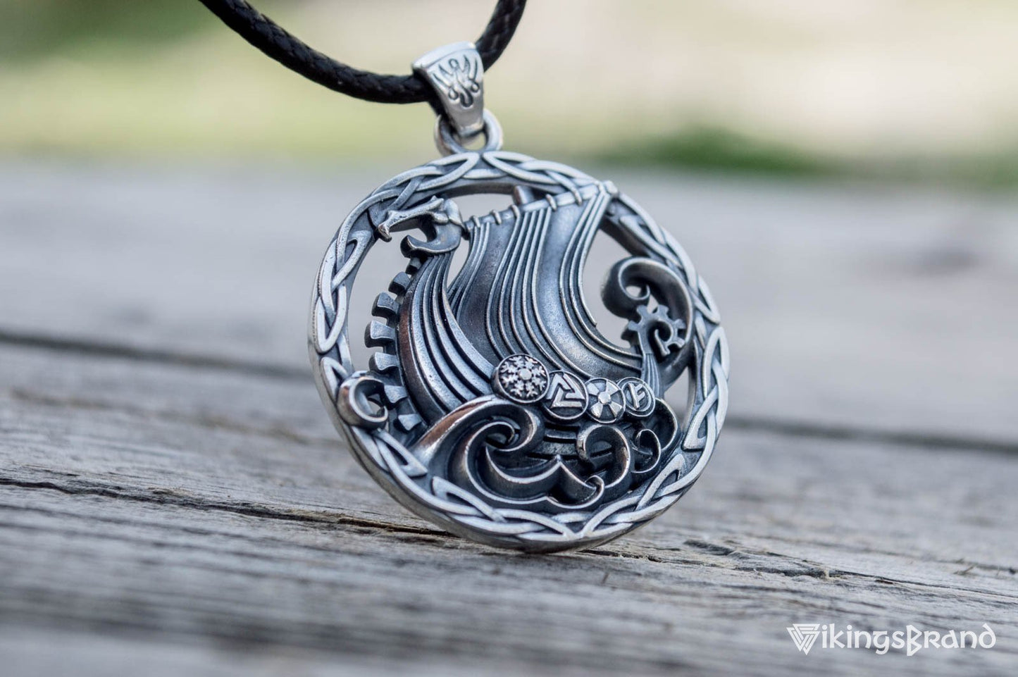Drakkar Viking Pendant Sterling Silver Handmade Jewelry