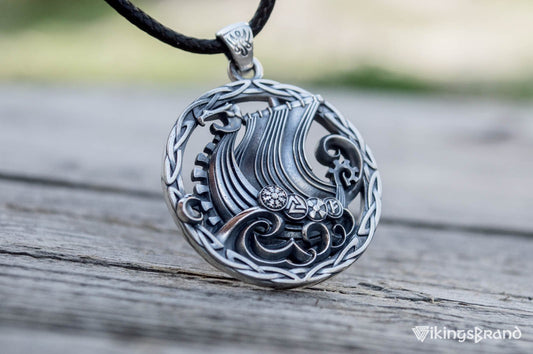 Drakkar Viking Pendant Sterling Silver Handmade Jewelry