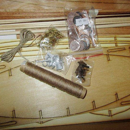 Drakkar Viking Ship - Wooden Model - DIY Kit (Unassembled)- 1/50 Scale - VikingsBrand