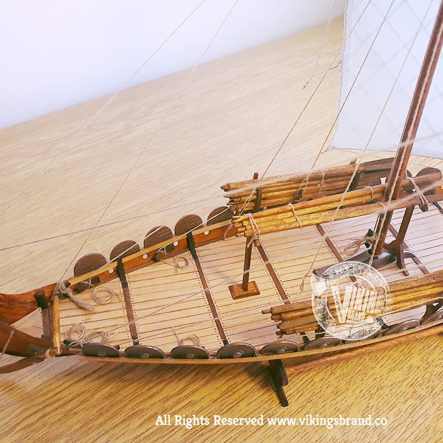 Drakkar Viking Ship - Wooden Model - DIY Kit (Unassembled)- 1/50 Scale - VikingsBrand