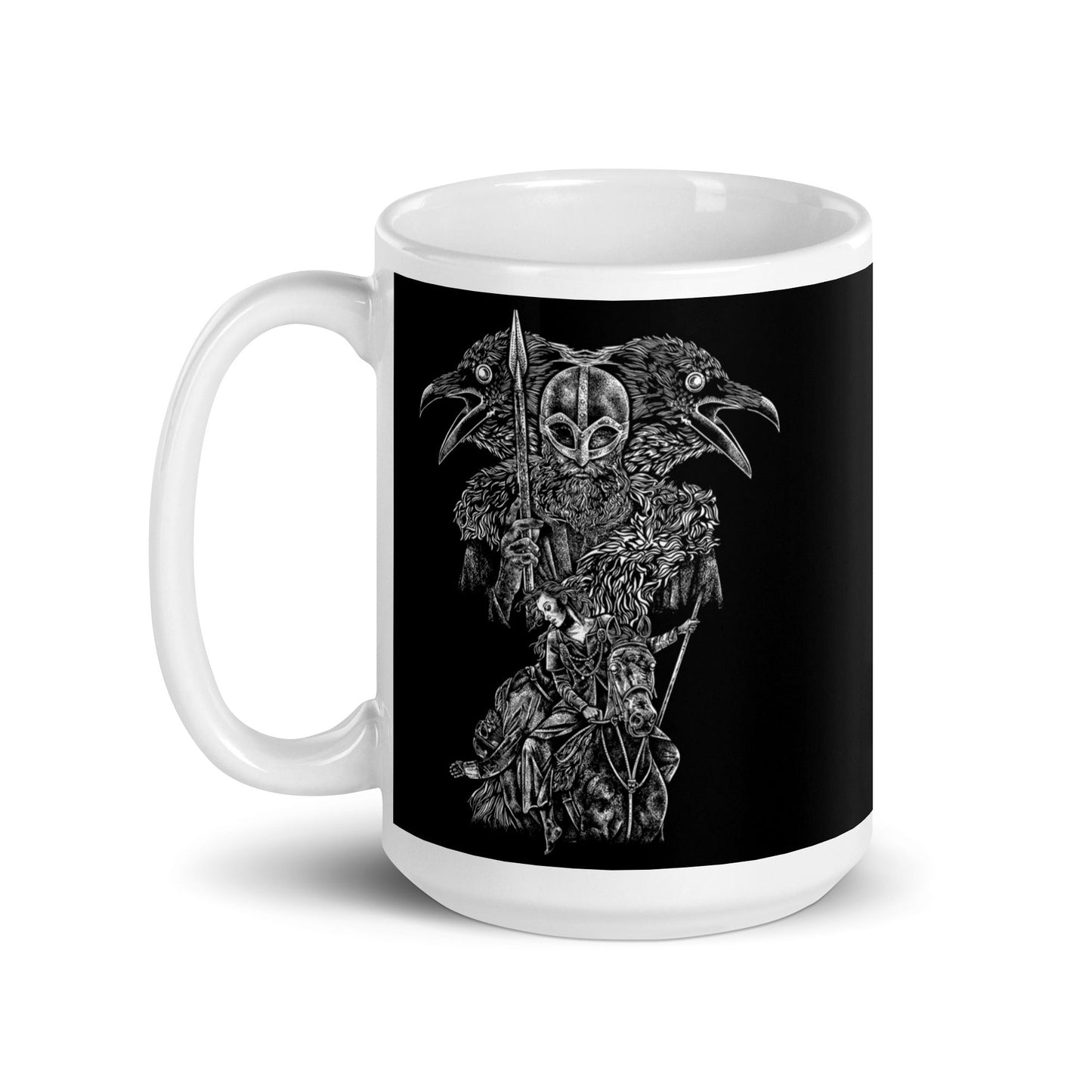 Einherjar Patch Viking White glossy mug