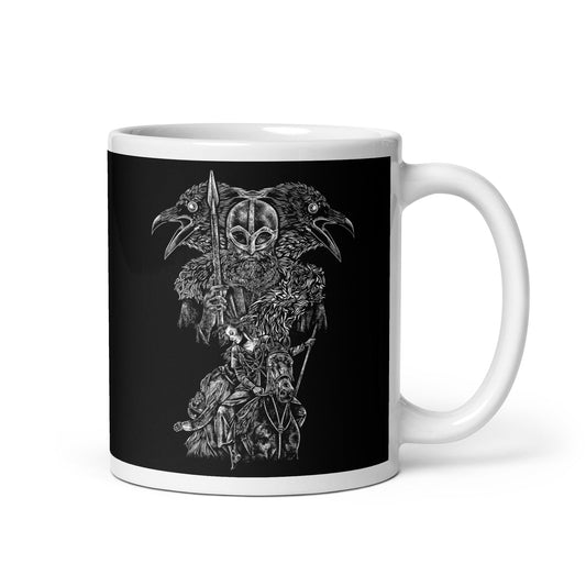 Einherjar Patch Viking White glossy mug