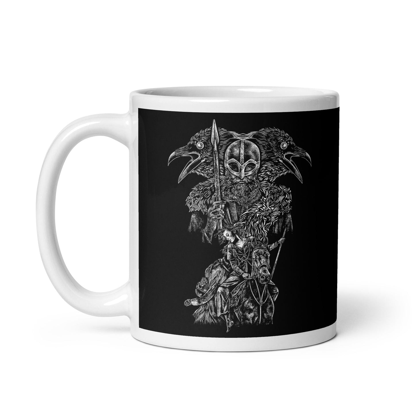 Einherjar Patch Viking White glossy mug