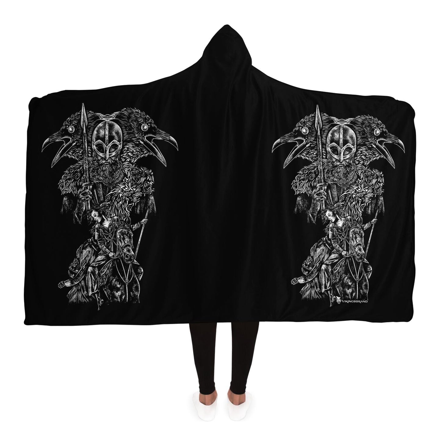 Einherjar Path Viking Hooded Blanket
