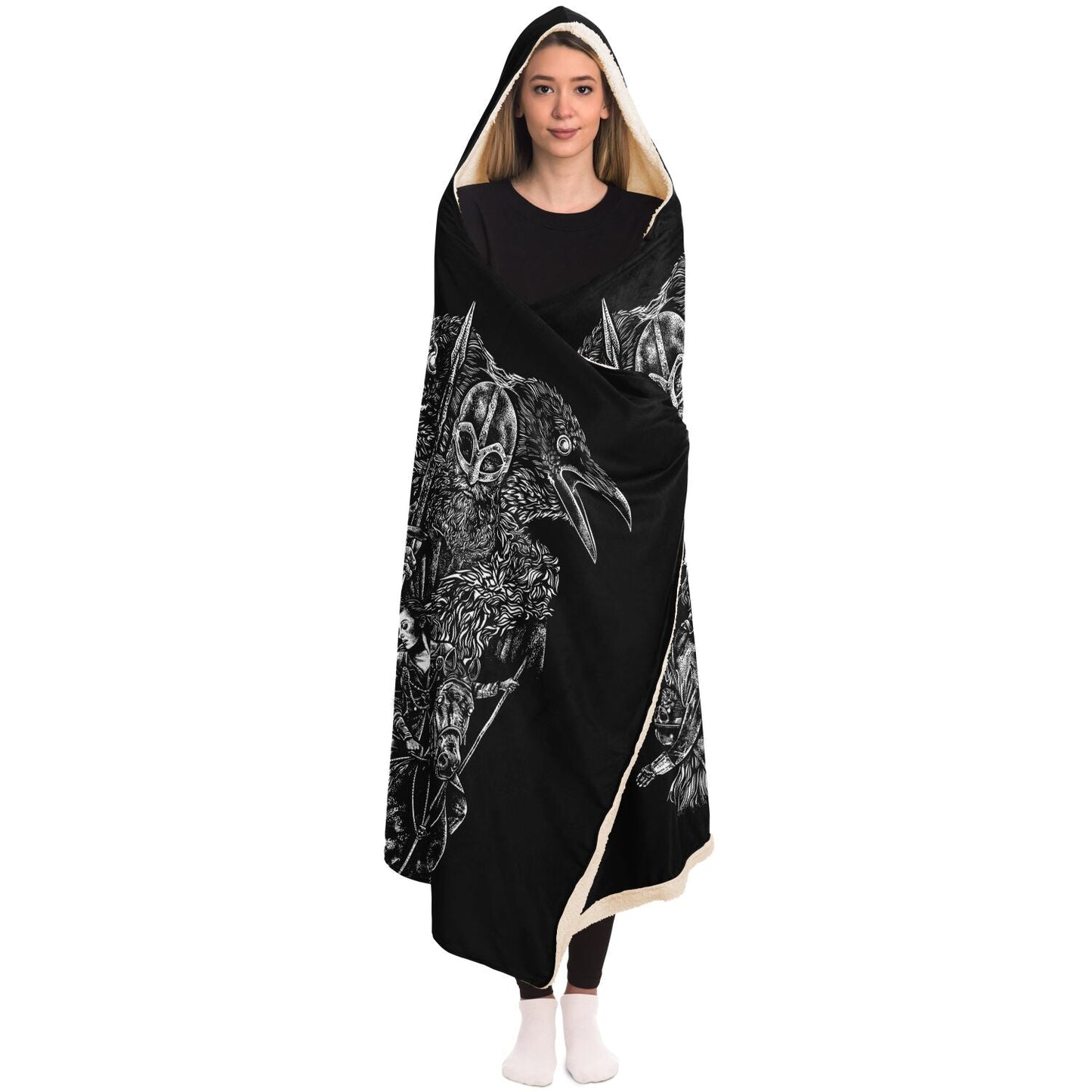 Einherjar Path Viking Hooded Blanket