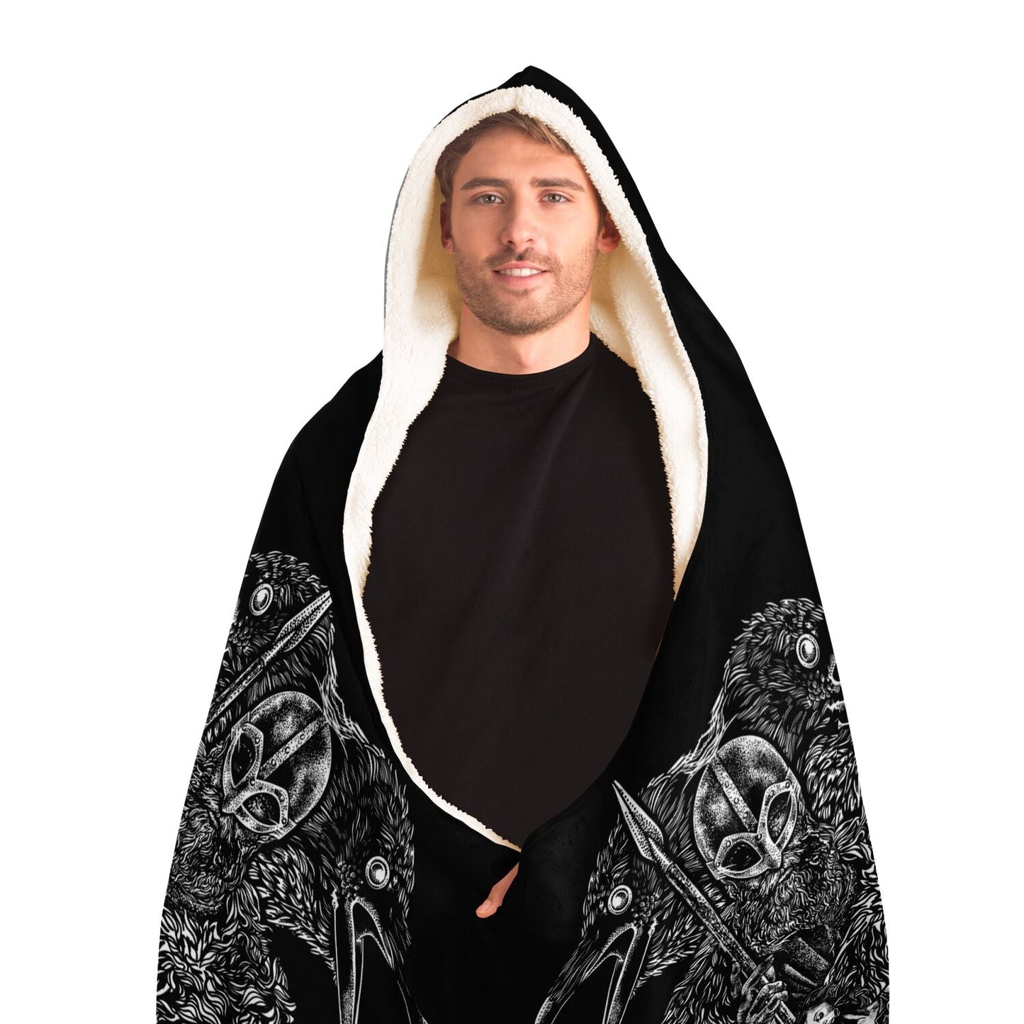 Einherjar Path Viking Hooded Blanket