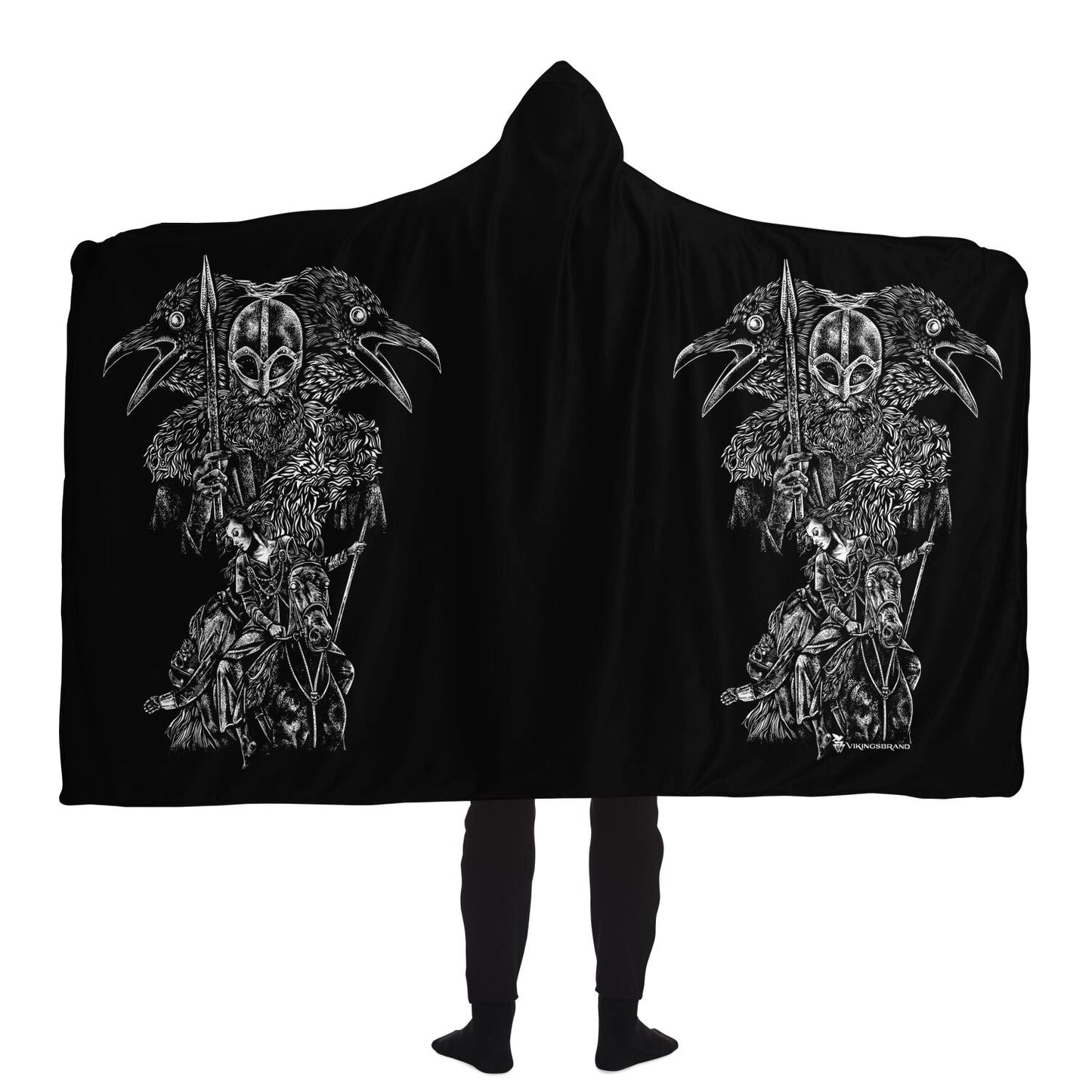 Einherjar Path Viking Hooded Blanket