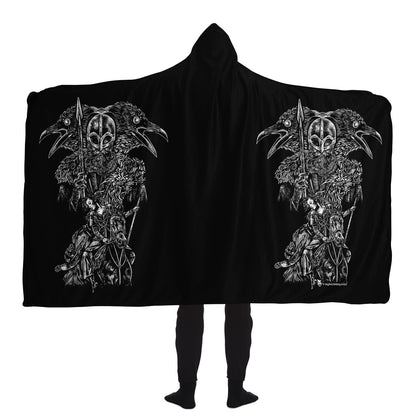 Einherjar Path Viking Hooded Blanket