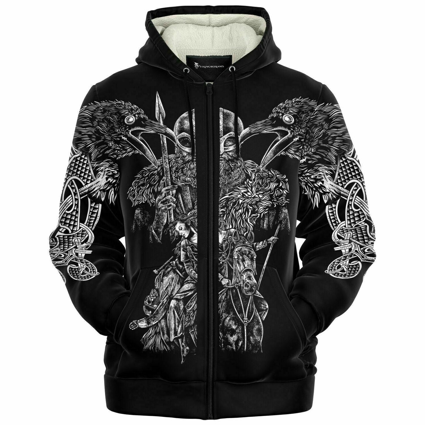 Einherjar Path Viking Microfleece Zip-Up Hoodie