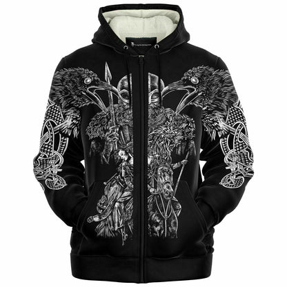 Einherjar Path Viking Microfleece Zip-Up Hoodie