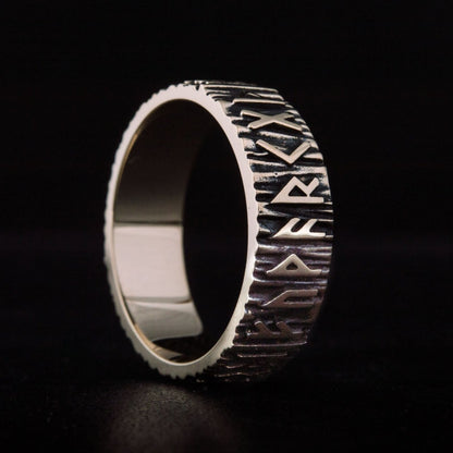 Elder Futhark Norse Runes Handcrafted Bronze Viking Wedding Rings