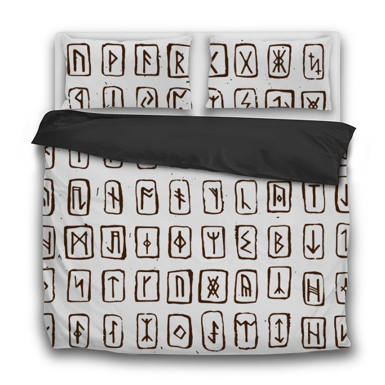 Elder Futhark Runes - 3 Pcs Bedding Sets - VikingsBrand