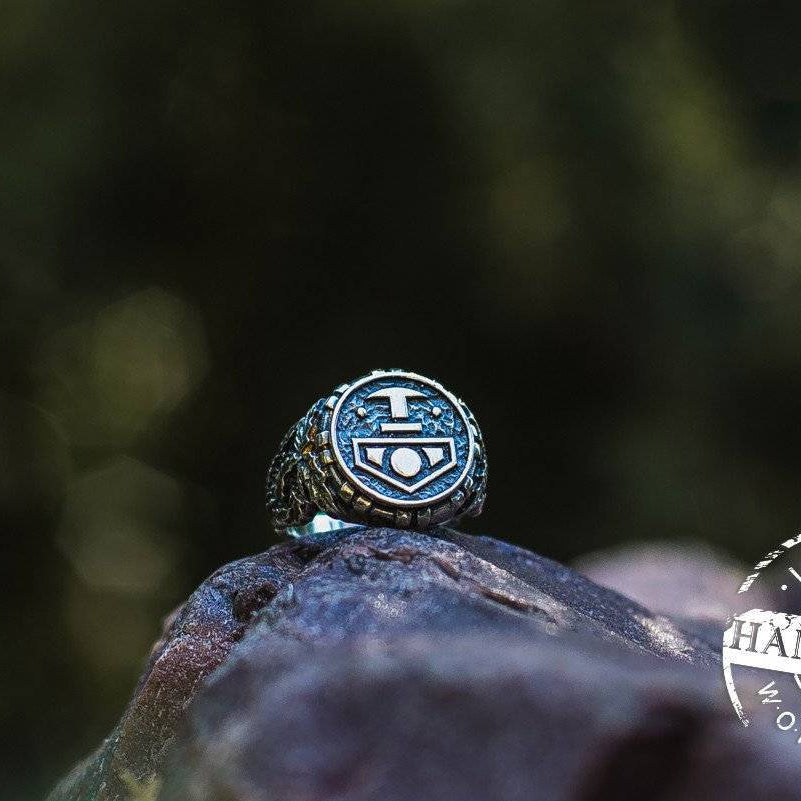 EXCLUSIVE Handcrafted Mjolnir Ring With Oak Leaves - VikingsBrand