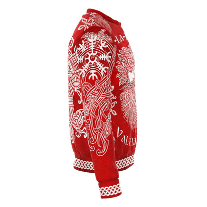 Fa-La-La-La-La Valhalla Yule Santa Sweater with Yggdrasil on the Back - VikingsBrand