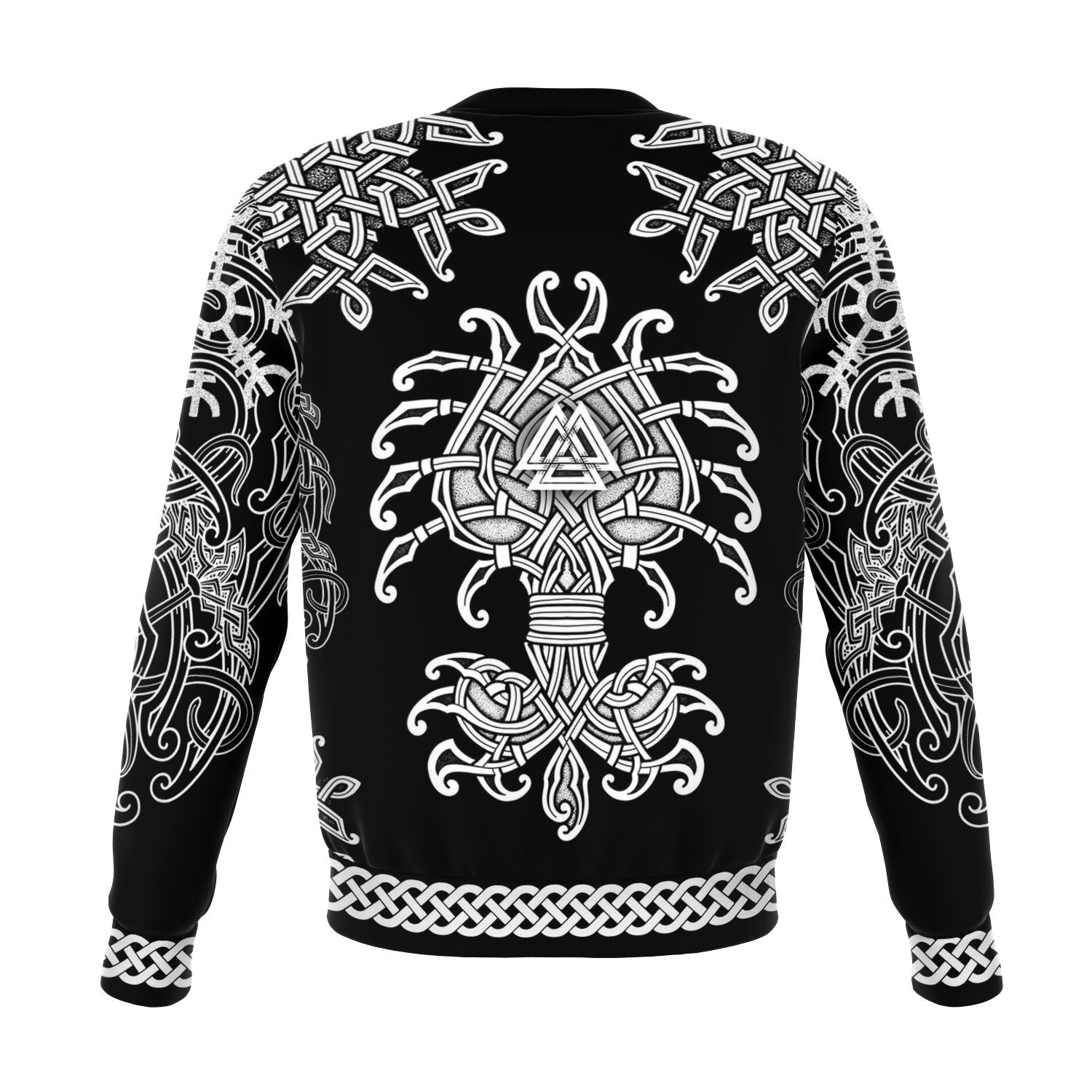 Fa-La-La-La-La Valhalla Yule Santa Sweater with Yggdrasil on the Back - Black Edition - VikingsBrand