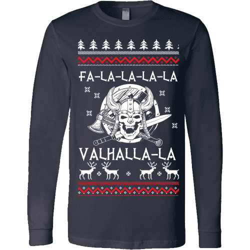 Fa - La - La Valhalla Christmas Sweater - VikingsBrand