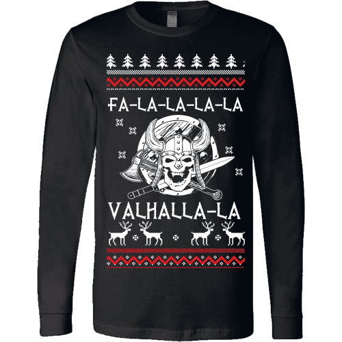 Fa - La - La Valhalla Christmas Sweater - VikingsBrand