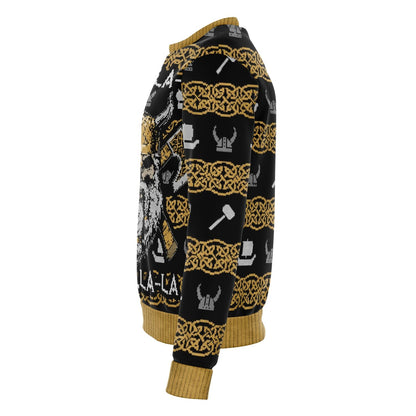 Fa La La Valhalla Sweater Gold - VikingsBrand