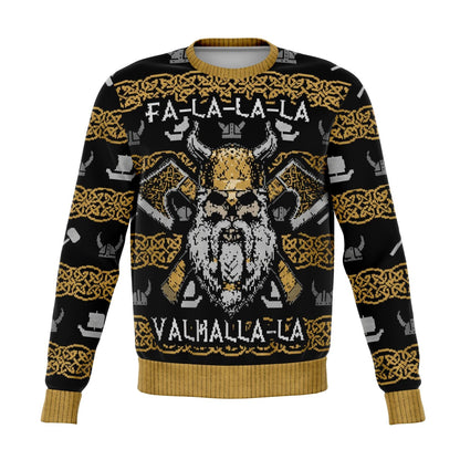 Fa La La Valhalla Sweater Gold - VikingsBrand