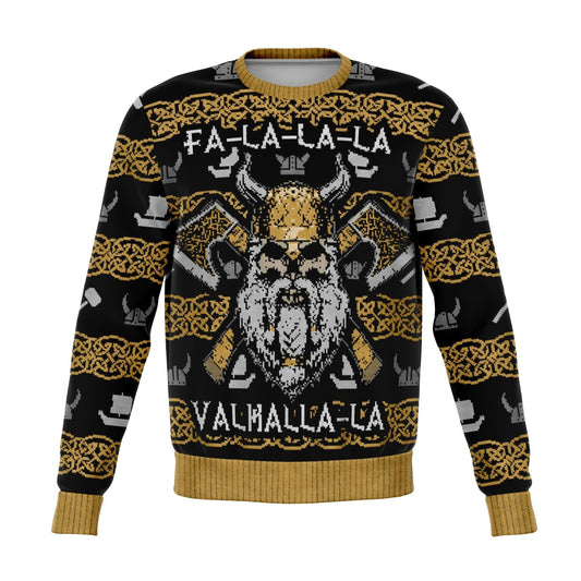 Fa La La Valhalla Sweater Gold - VikingsBrand