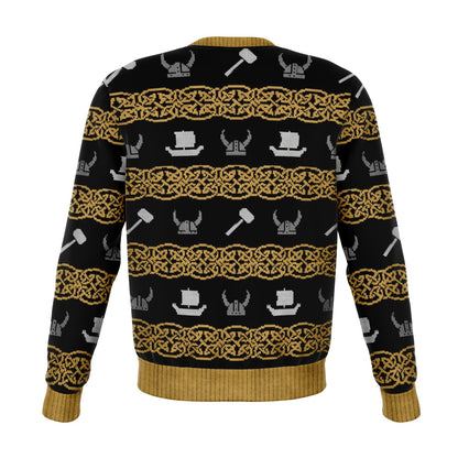 Fa La La Valhalla Sweater Gold - VikingsBrand