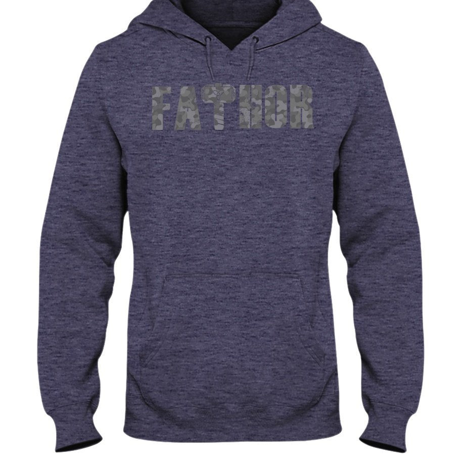 Fathor Hoodie - Grey Camo Wording