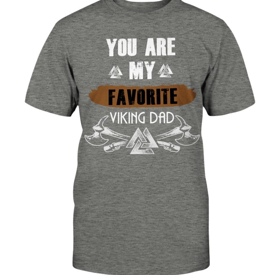 Favorite Viking Dad Cotton T-Shirt - Brown