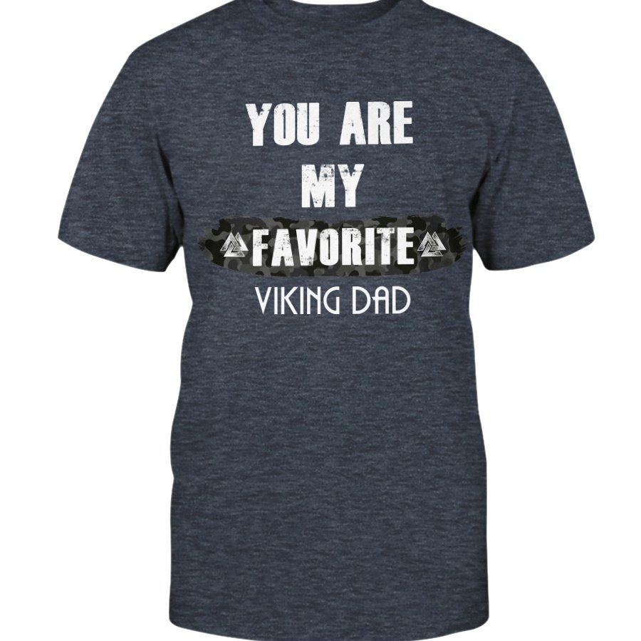 Favorite Viking Dad Cotton T-Shirt - Camo