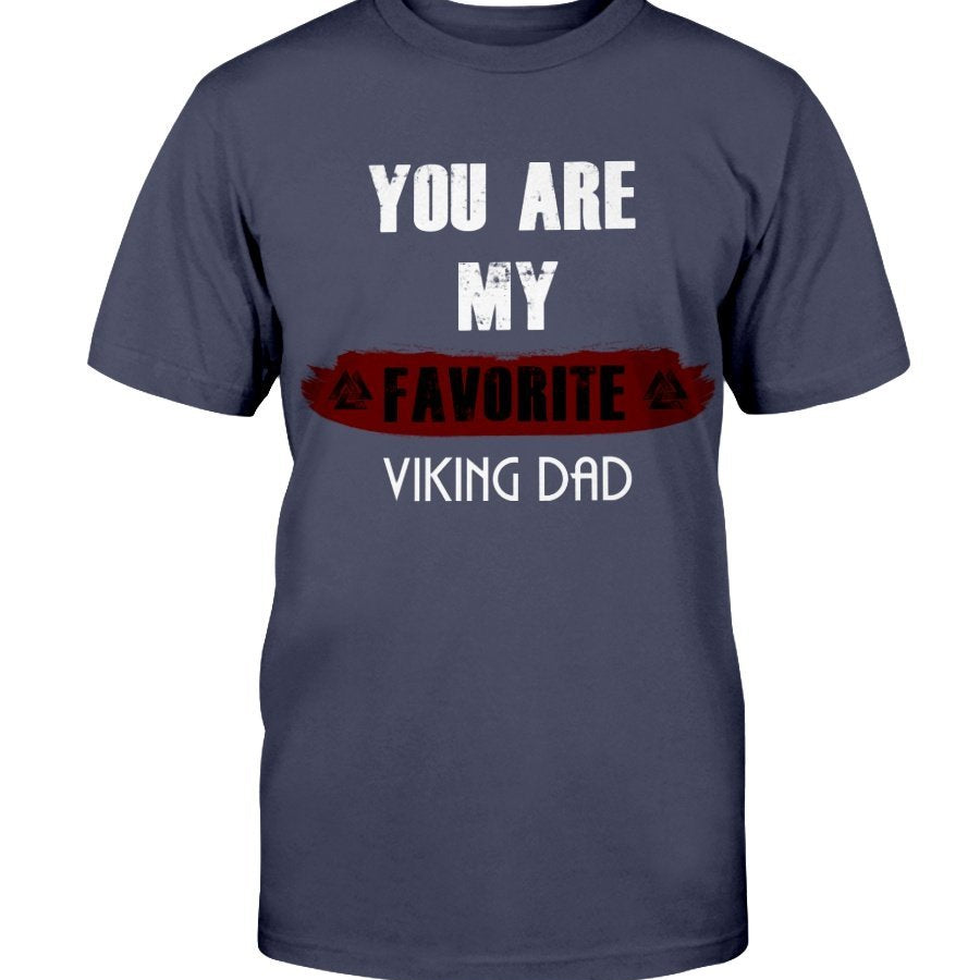 Favorite Viking Dad Cotton T-Shirt - Ruby