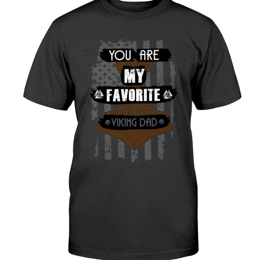 Favorite Viking Dad Cotton T-Shirt - Beige
