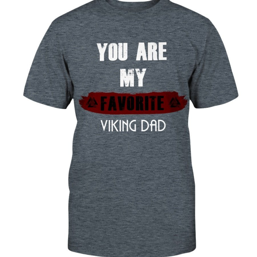 Favorite Viking Dad Cotton T-Shirt - Ruby