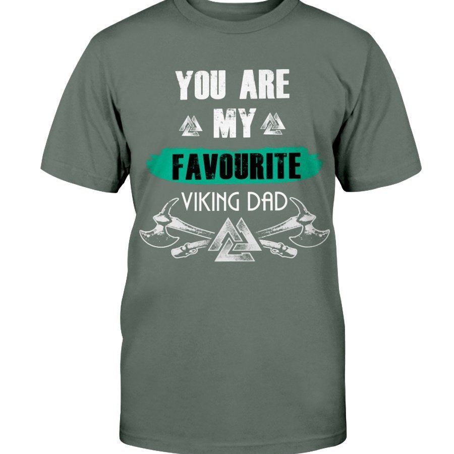 Favorite Viking Dad Cotton T-Shirt - Favourite Dad