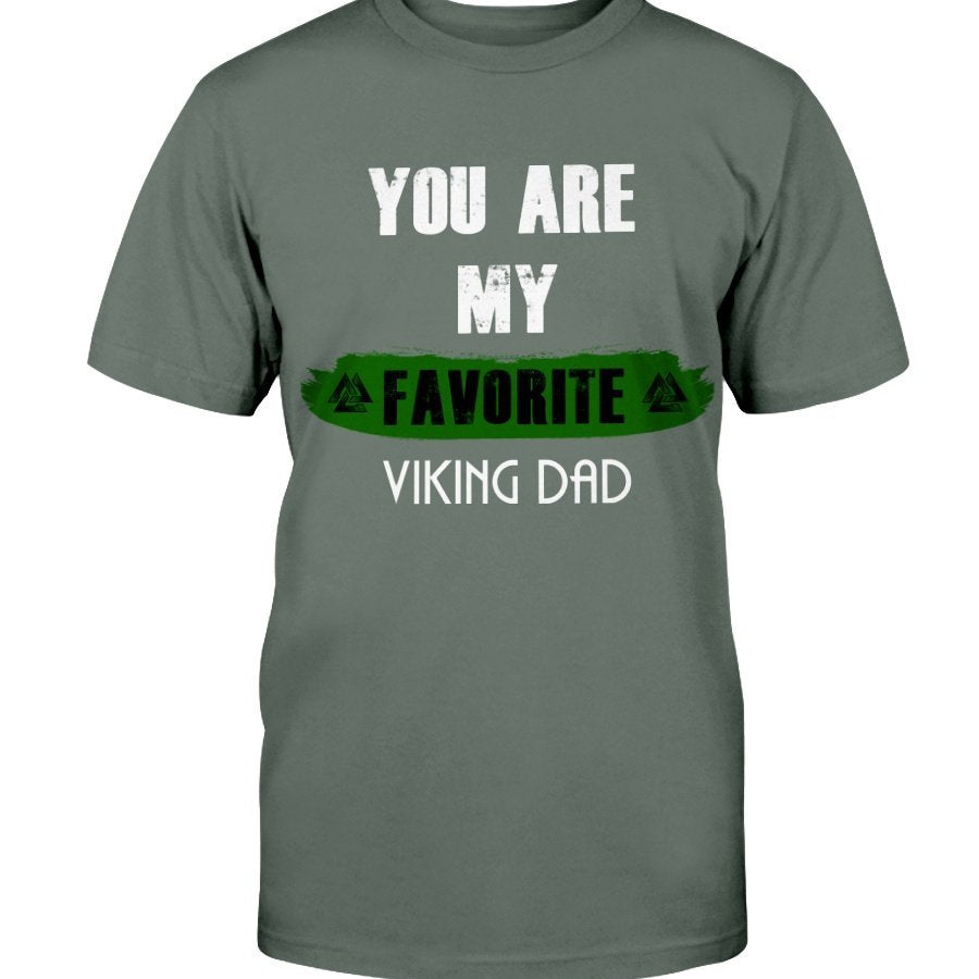 Favorite Viking Dad Cotton T-Shirt - Lime